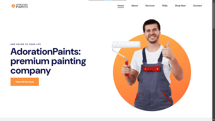 Adoration Paints web preview